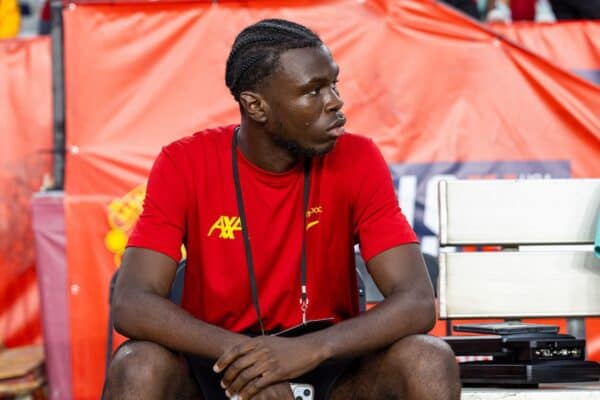 COLUMBIA - Saturday, August 3, 2024: Liverpool's Amara Nallo during a pre-season friendly match between Liverpool FC and Manchester United FC at the Williams-Brice Stadium on day eleven of the club's pre-season tour of the USA. Liverpool won 3-0. (Photo by David Rawcliffe/Propaganda)