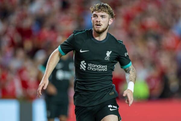 COLUMBIA - Saturday, August 3, 2024: Liverpool's Harvey Elliott during a pre-season friendly match between Liverpool FC and Manchester United FC at the Williams-Brice Stadium on day eleven of the club's pre-season tour of the USA. Liverpool won 3-0. (Photo by David Rawcliffe/Propaganda)