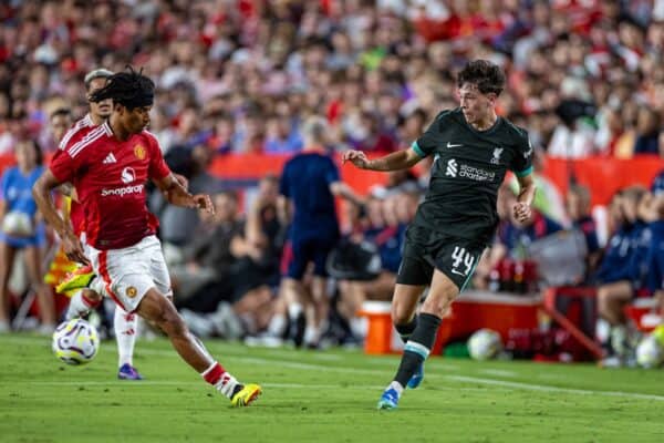COLUMBIA - Saturday, August 3, 2024: Liverpool's Luke Chambers during a pre-season friendly match between Liverpool FC and Manchester United FC at the Williams-Brice Stadium on day eleven of the club's pre-season tour of the USA. Liverpool won 3-0. (Photo by David Rawcliffe/Propaganda)