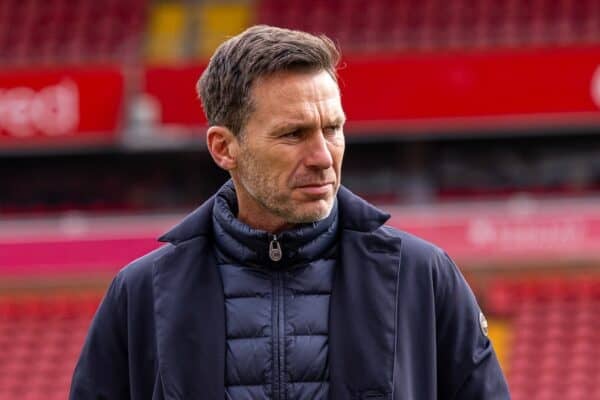 LIVERPOOL, ENGLAND - Sunday, October 13, 2024: Manchester City's manager Gareth Taylor before the FA Women’s Super League game between Liverpool FC Women and Manchester City FC Women at Anfield. (Photo by David Rawcliffe/Propaganda)