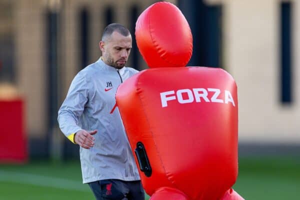 LIVERPOOL, ENGLAND - Tuesday, November 26, 2024: Liverpool's assistant coach John Heitinga during a training session at the AXA Training Centre ahead of the UEFA Champions League match between Liverpool FC and Real Madrid CF. (Photo by David Rawcliffe/Propaganda)