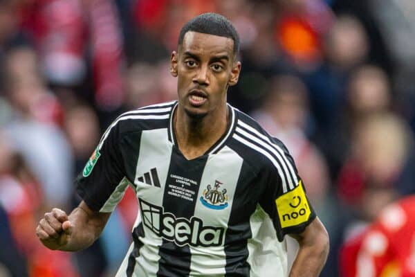 LONDON, ENGLAND - Sunday, March 16, 2025: Newcastle United's Alexander Isak during the Football League Cup Final match between Liverpool FC and Newcastle United FC at Wembley Stadium. Newcastle United won 2-1. (Photo by David Rawcliffe/Propaganda)