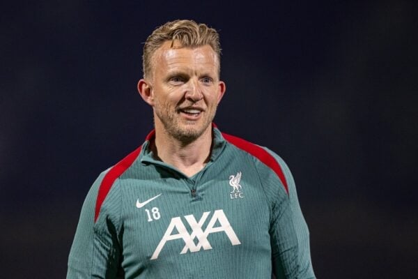 LIVERPOOL, ENGLAND - Friday, March 21, 2025: Liverpool's Dirk Kuyt during a training session at the AXA Training Centre ahead of the LFC Foundation match between Liverpool FC Legends and Chelsea FC Legends. (Photo by David Rawcliffe/Propaganda)