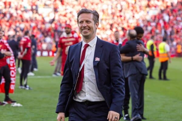 LIVERPOOL, ENGLAND - Sunday, April 27, 2025: Fenway Sports Group Director of Football Michael Edwards during the FA Premier League match between Liverpool FC and Tottenham Hotspur FC at Anfield. Liverpool won 5-1 and became League Champions. (Photo by David Rawcliffe/Propaganda)