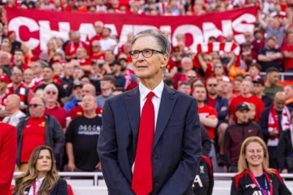 LIVERPOOL, ENGLAND - Sunday, April 27, 2025: Liverpool's owner John W. Henry after the FA Premier League match between Liverpool FC and Tottenham Hotspur FC at Anfield. Liverpool won 5-1 and became League Champions. (Photo by David Rawcliffe/Propaganda)