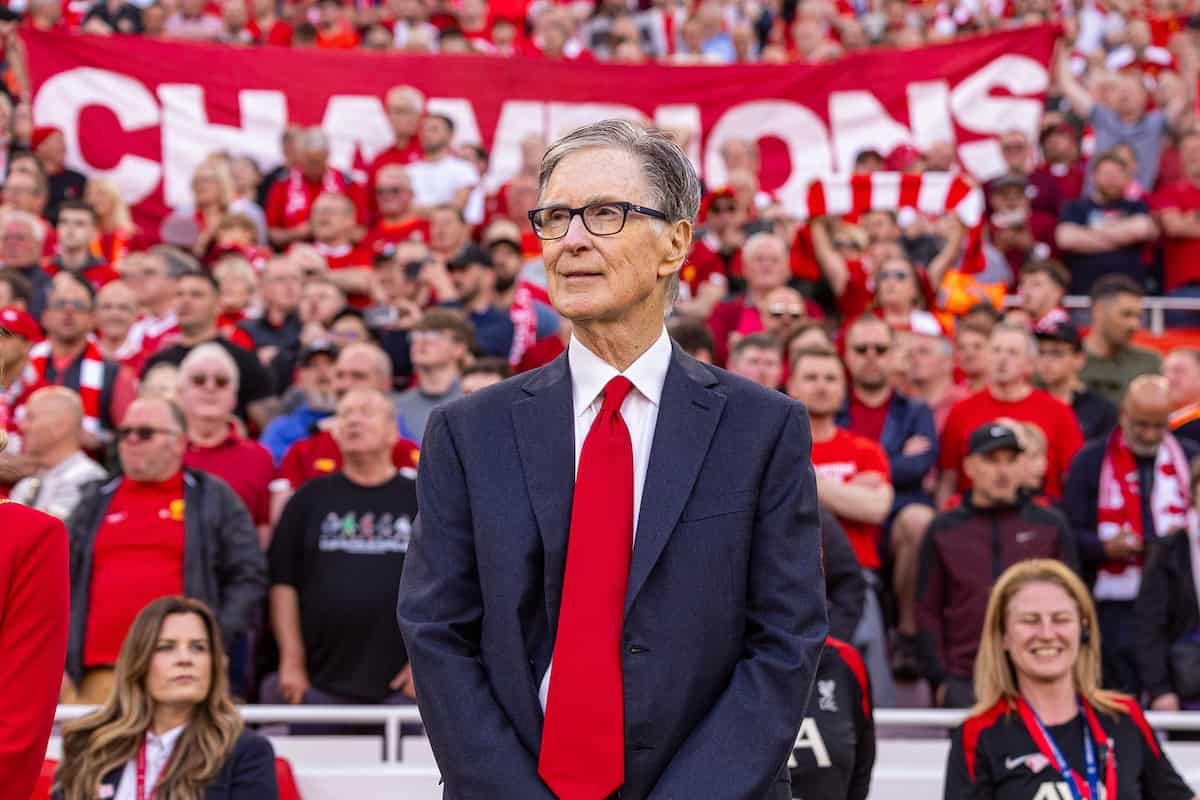 LIVERPOOL, ENGLAND - Sunday, April 27, 2025: Liverpool's owner John W. Henry after the FA Premier League match between Liverpool FC and Tottenham Hotspur FC at Anfield. Liverpool won 5-1 and became League Champions. (Photo by David Rawcliffe/Propaganda)