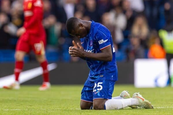 LONDON, ENGLAND - Sunday, May 4, 2025: Chelsea's Moisés Caicedo after the FA Premier League match between Chelsea FC and Liverpool FC at Stamford Bridge. Chelsea won 3-1. (Photo by David Rawcliffe/Propaganda)