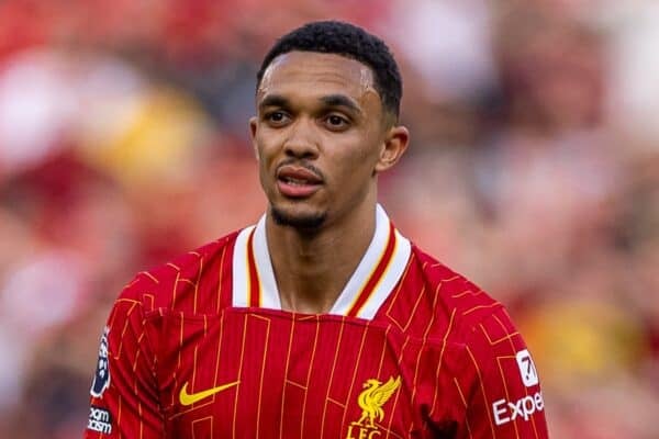 LIVERPOOL, ENGLAND - Sunday, May 11, 2025: Liverpool's Trent Alexander-Arnold during the FA Premier League match between Liverpool FC and Arsenal FC at Anfield. The game ended in a 2-2 draw. (Photo by David Rawcliffe/Propaganda)