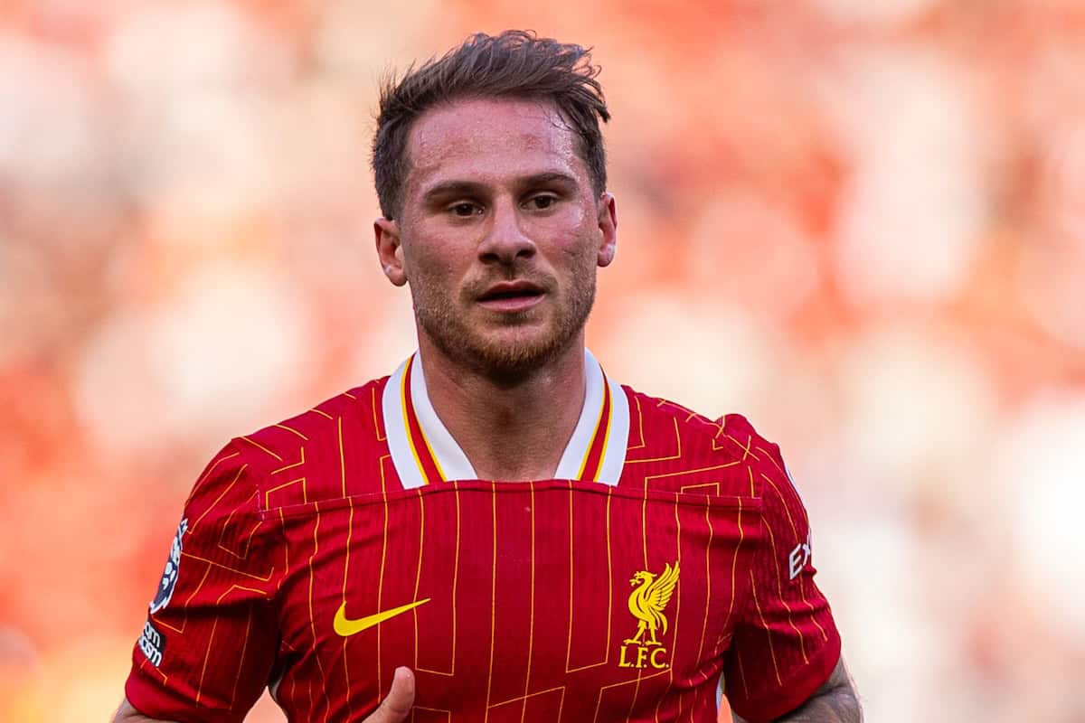LIVERPOOL, ENGLAND - Sunday, May 11, 2025: Liverpool's Alexis Mac Allister during the FA Premier League match between Liverpool FC and Arsenal FC at Anfield. The game ended in a 2-2 draw. (Photo by David Rawcliffe/Propaganda)