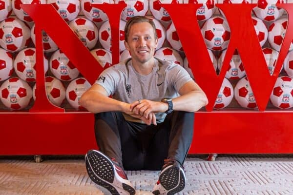 HONG KONG - Wednesday, July 23, 2025: Former Liverpool player Lucas Levia at the Rosewood Hotel in Hong Kong on Day Three of the club's pre-season tour of Asia. (Photo by David Rawcliffe/Propaganda)