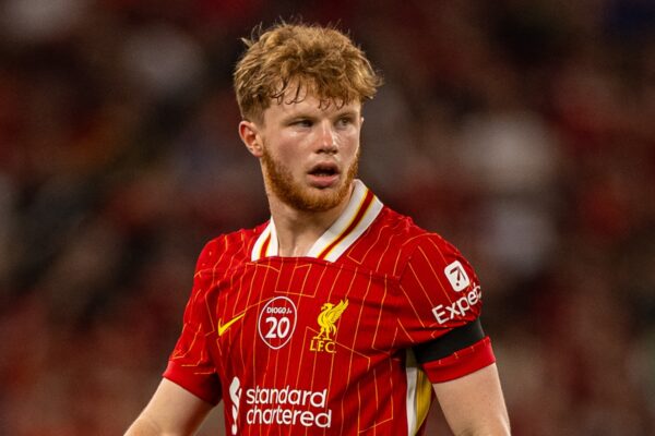 HONG KONG - Saturday, July 26, 2025: Liverpool's Luca Stephenson during the Hong Kong Football Festival 2025 pre-season match between Liverpool FC and AC Milan at the Kai Tak Stadium. (Photo by David Rawcliffe/Propaganda)