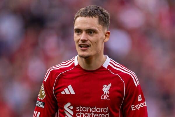 LIVERPOOL, ENGLAND - Sunday, August 31, 2025: Liverpool's Florian Wirtz during the FA Premier League match between Liverpool FC and Arsenal FC at Anfield. Liverpool won 1-0. (Photo by David Rawcliffe/Propaganda)