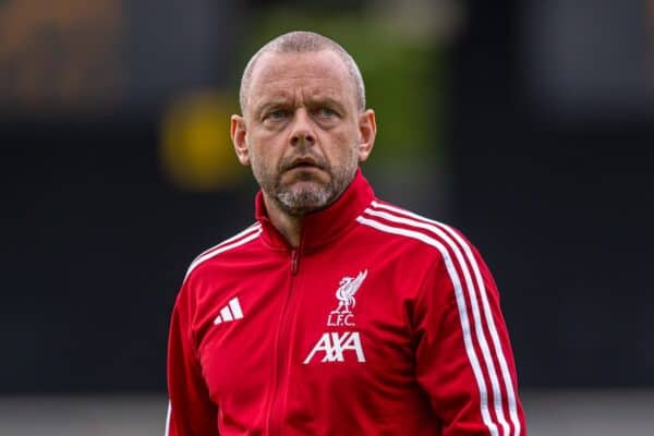 BURTON, ENGLAND - Tuesday, September 2, 2025: Liverpool's Under-21 assistant coach Jay Spearing before the English Football League Trophy Northern Group H match between Burton Albion FC and Liverpool FC Under-21's at The  Burton Albion FC Stadium. Burton won 2-0. (Photo by David Rawcliffe/Propaganda)