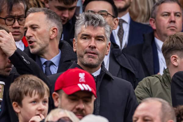 LIVERPOOL, ENGELAND - Zondag 19 oktober 2025 Sportief directeur van Liverpool Richard Hughes voor de FA Premier League-wedstrijd tussen Liverpool FC en Manchester United FC op Anfield. Manchester United won met 2-1. (Foto door David Rawcliffe/Propaganda)