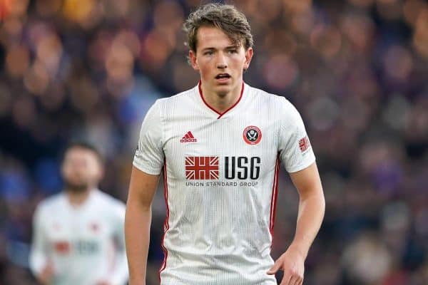 2ATBJC4 Sheffield United's Sander Berge during the Premier League match at Selhurst Park, London.