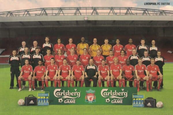 2C4J3B9 Liverpool Football Club Team Photo 2007/08. Liverpool FC squad photo season 2007/08 - 2000s