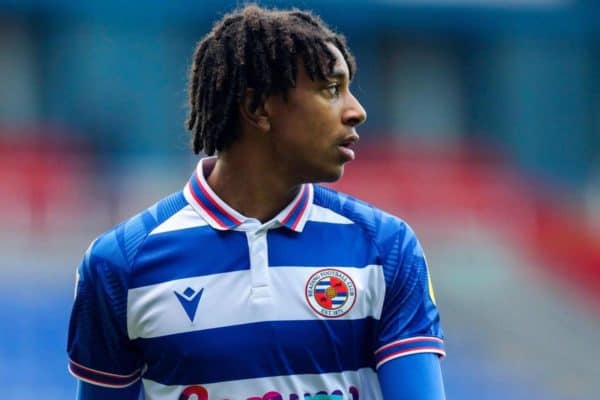 2E117BT Reading's Michael Olise during the Sky Bet Championship match at the Madejski Stadium, Reading.