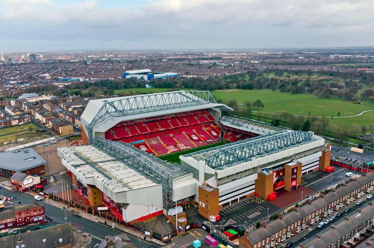 A general, aerial view of Anfield (Goodison Park) (PA Images / Alamy Stock Photo)