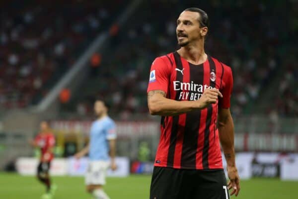 2GK00JX Milan, Italy, 12th September 2021. Zlatan Ibrahimovic of AC Milan reacts during the Serie A match at Giuseppe Meazza, Milan. Picture credit should read: Jonathan Moscrop / Sportimage