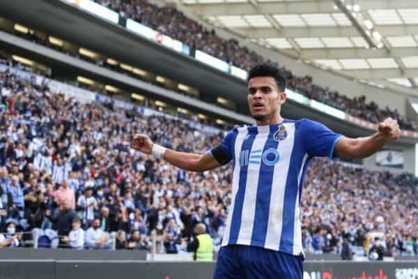 2H3WCKM Porto, 10/30/2021 - This afternoon, FC Porto hosted Boavista Futebol Clube at EstAdio do Dragao in a game of the 10th round of the I League for the 2021/2022 season. Luis Diaz Party (Ivan Del Val/Global Images/Sipa USA)