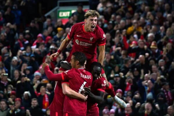 Kostas Tsimikas, team celebration, Arsenal (Image: Peter Byrne, Alamy)