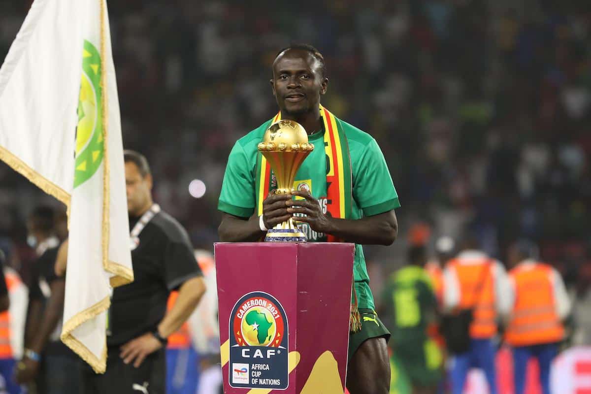 Sadio Mane with Afcon trophy (Image: dpa picture alliance / Alamy Stock Photo)