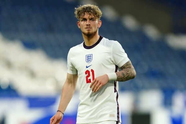 2JCJ433 England's Harvey Elliott during the UEFA European U21 Championship qualifying match at The John Smith's Stadium, Huddersfield. Picture date: Monday June 13, 2022.