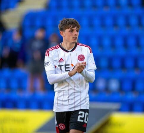 2JPWBCA McDiarmid Park, Perth, UK. 20th Aug, 2022. Scottish premier league football, St Johnstone versus Aberdeen: Leighton Clarkson of Aberdeen Credit: Action Plus Sports/Alamy Live News