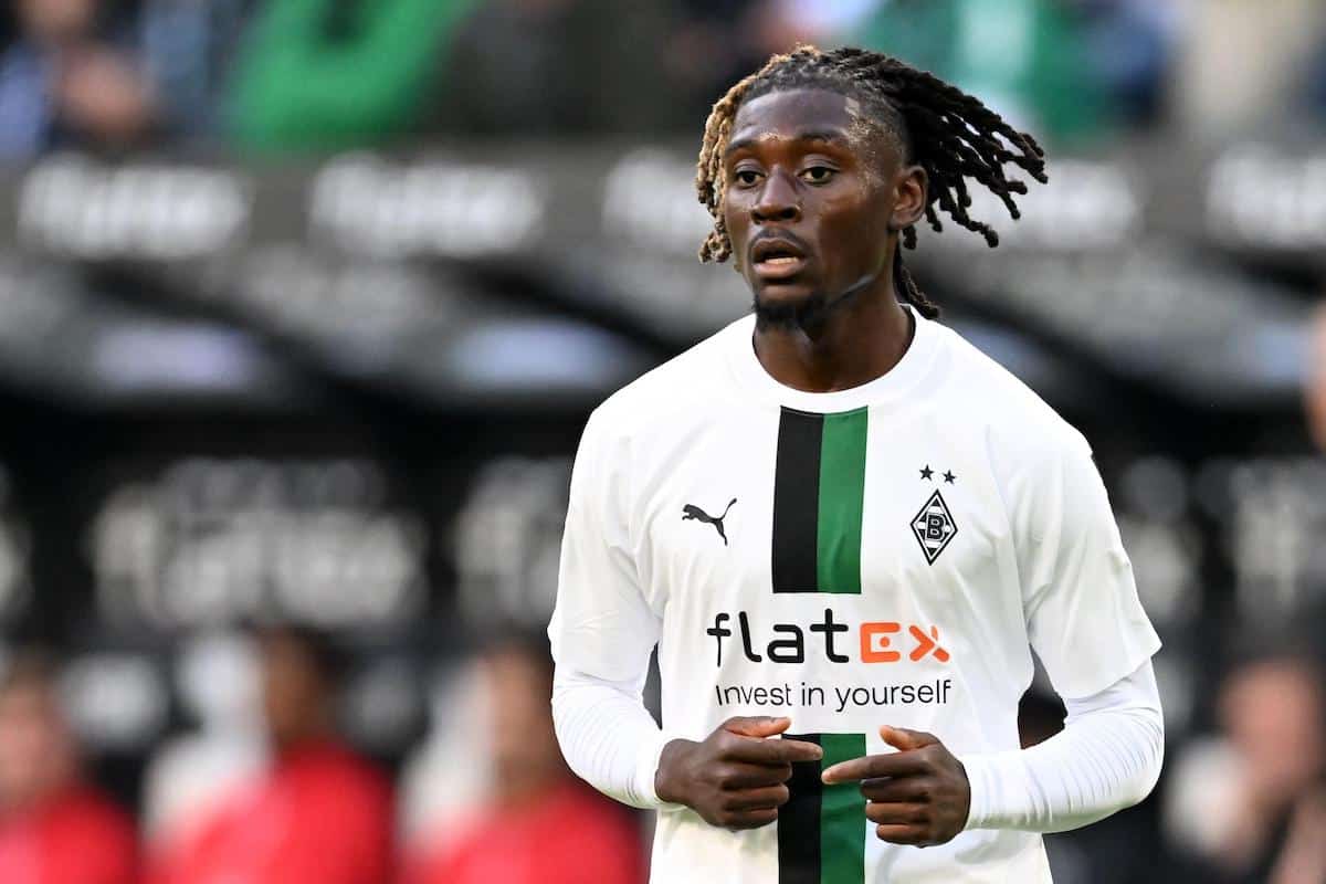 2K1G1JG MONCHENGLADBACH - Manu Kone of Borussia Monchengladbach during the German Bundesliga match between Borussia M?nchengladbach and RB Leipzig at the Borussia- Park stadium on September 17, 2022 in Monchengladbach, Germany. ANP | Dutch Height | Gerrit van Keulen