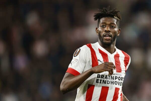 2K9CR45 Eindhoven, Netherlands. 27th Oct, 2022. EINDHOVEN - Ibrahim Sangare of PSV Eindhoven during the UEFA Europa League Group A match between PSV Eindhoven and Arsenal FC at Phillips Stadium on October 27, 2022 in Eindhoven, Netherlands. ANP | Dutch Height | MAURICE VAN STONE Credit: ANP/Alamy Live News