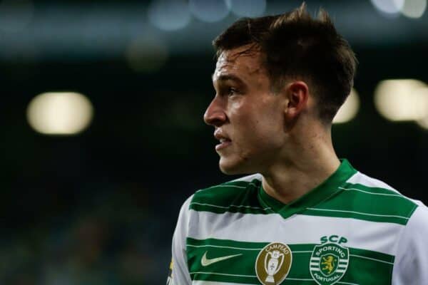 2KCXNP7 Manuel Ugarte of Sporting CP during the Liga Bwin match between Sporting CP and Boavista FC at Estadio Jose Alvalade on December 11, 2021 in Lisbon, Portugal. (Photo by Paulo Nascimento/NurPhoto)