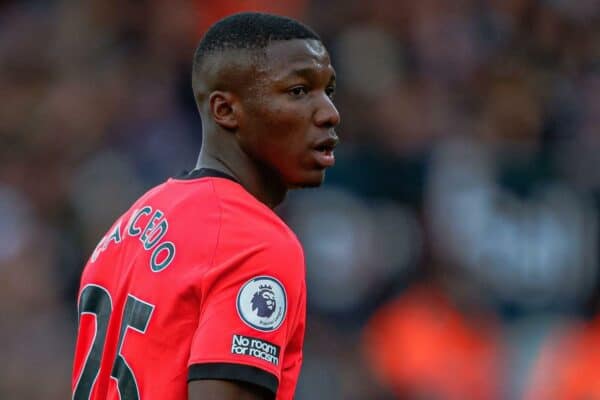 2PAW3CP Moises Caicedo #25 of Brighton & Hove Albion during the Premier League match Leeds United vs Brighton and Hove Albion at Elland Road, Leeds, United Kingdom, 11th March 2023 (Photo by Flynn Duggan/News Images)