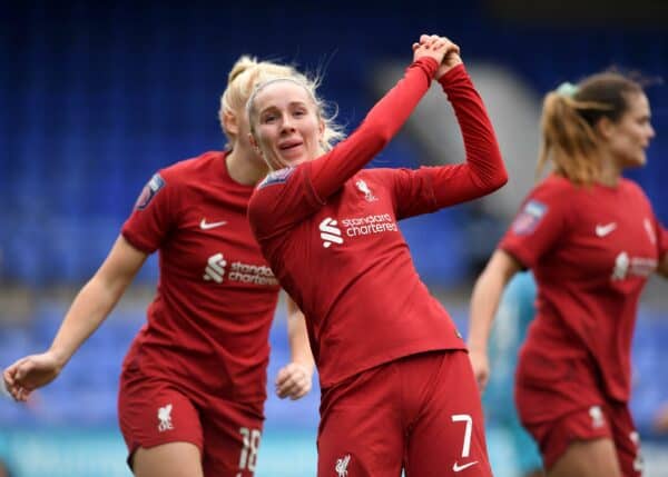 2PB3D4C Birkenhead, UK. 12th Mar, 2023. Missy Bo Kearns of Liverpool celebrates scoring Liverpool's second goal during the The FA Women's Super League match at Prenton Park, Birkenhead. Picture credit should read: Gary Oakley/Sportimage Credit: Sportimage/Alamy Live News