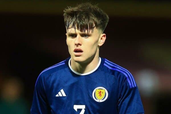 2T1GCCT Fir Park, Motherwell, UK. 13th Oct, 2023. UEFA Under-21 Euro 2025 Qualifier Football, Scotland U21s versus Hungary U21s; Ben Doak of Scotland Credit: Action Plus Sports/Alamy Live News