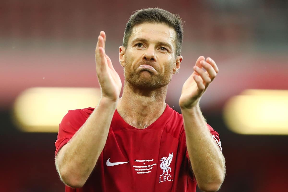 Xabi Alonso, Liverpool Legends, Anfield (PA / Alamy Photo)