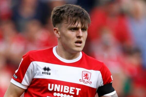2Y3KTK6 Middlesbrough's Ben Doak in action during the Sky Bet Championship match at Riverside Stadium, Middlesbrough. Picture date: Saturday September 14, 2024.