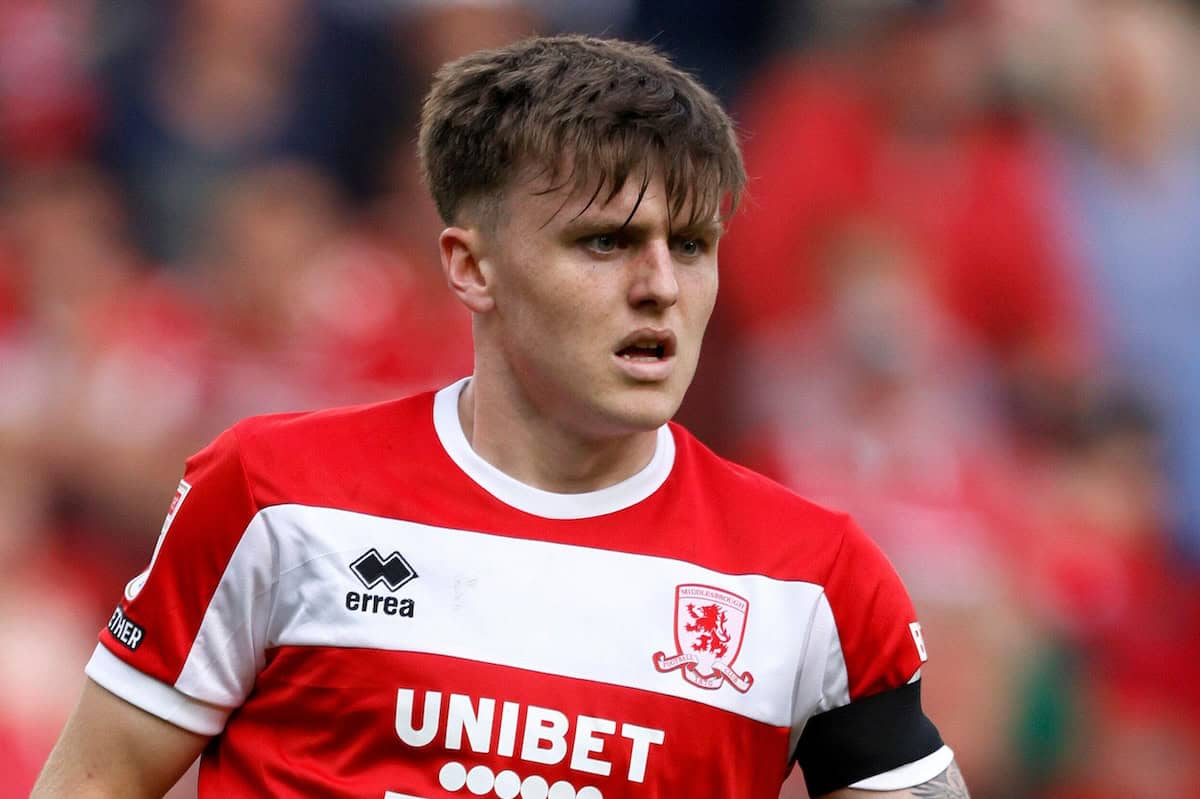 2Y3KTK6 Middlesbrough's Ben Doak in action during the Sky Bet Championship match at Riverside Stadium, Middlesbrough. Picture date: Saturday September 14, 2024.