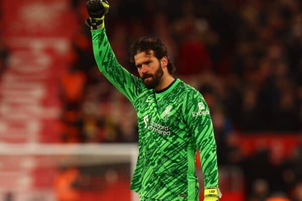 LIVERPOOL, ENGLAND - Wednesday, February 26, 2025: Liverpool's Alisson after the FA Premier League match between Liverpool FC and Newcastle United FC at Anfield. (Photo by David Rawcliffe/Propaganda)