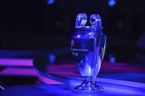 MONACO, MONACO - AUGUST 29: The UEFA Champions League trophy is seen during the UEFA Champions League Draw, part of the UEFA European Club Football Season Kick-Off 2019/2020 at Salle des Princes, Grimaldi Forum on August 29, 2019 in Monaco, Monaco. (Photo by Harold Cunningham - UEFA/UEFA via Getty Images)