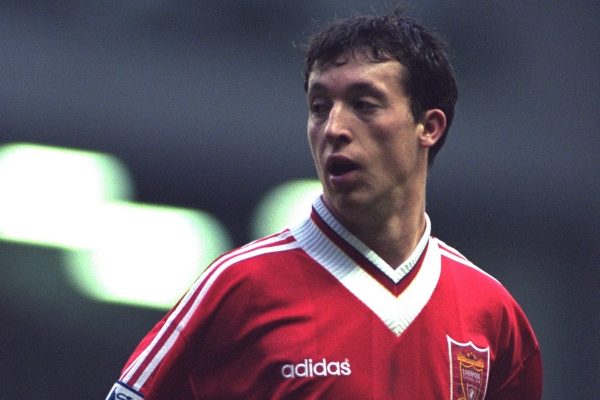 LIVERPOOL, ENGLAND - Saturday, January 6, 1996: Liverpool's Robbie Fowler in action against Rochdale during the FA Cup 3rd Round match at Anfield. (Photo by David Rawcliffe/Propaganda)