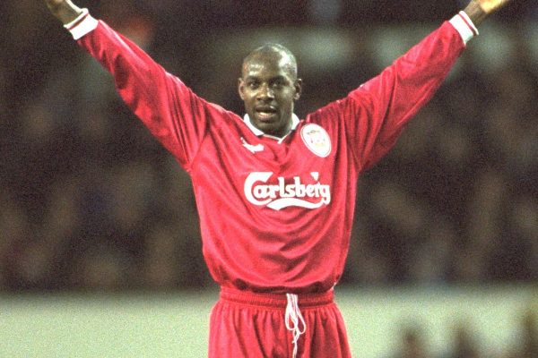 London, England - Monday, December 2, 1996: Liverpool's goal scorer Michael Thomas during the 2-0 Premier League victory over Tottenham Hotspur at White Hart Lane. (Pic by David Rawcliffe/Propaganda)