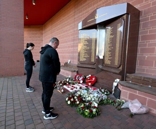 Paul McHugh and Niamh Fahey, Hillsborough Memorial, April 15, 2023