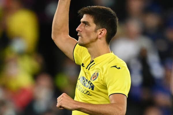 BELFAST, NORTHERN IRELAND - AUGUST 11: Gerard Moreno of Villarreal celebrates after scoring his penalty in the shootout during the UEFA Super Cup 2021 match between Chelsea FC and Villarreal CF at the National Football Stadium at Windsor Park on August 11, 2021 in Belfast, Northern Ireland. (Photo by Lukas Schulze - &copy; UEFA)