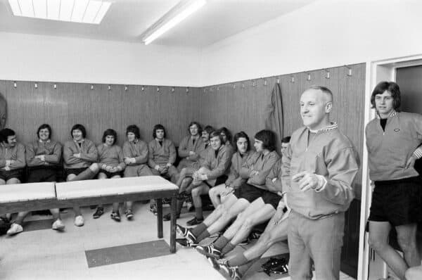 Bill Shankly, 1972, changing room, Liverpool