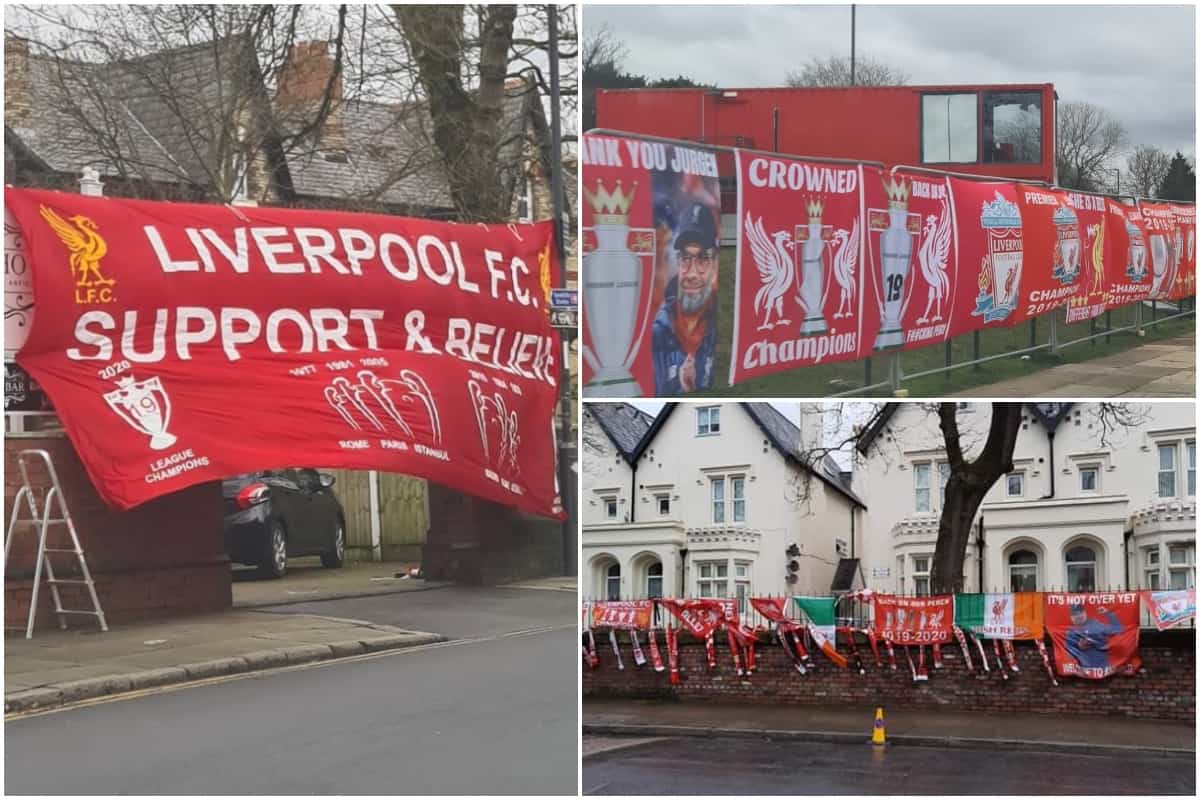 Liverpool Fans Line Anfield Road To Welcome Reds For Merseyside Derby Liverpool Fc This Is Anfield