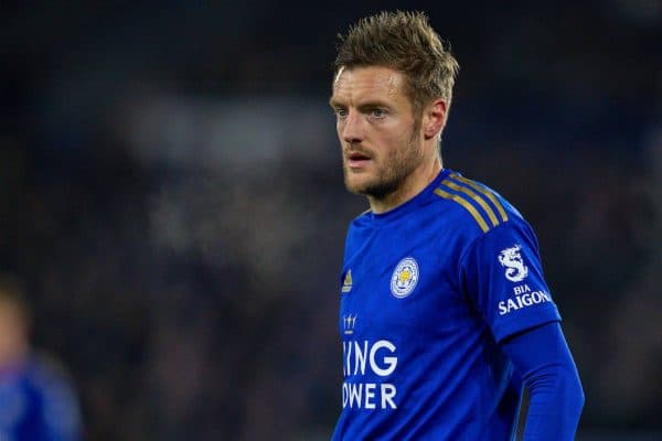 LEICESTER, ENGLAND - Sunday, December 1, 2019: Leicester City's Jamie Vardy during the FA Premier League match between Leicester City FC and Everton FC at the King Power Stadium. (Pic by David Rawcliffe/Propaganda)