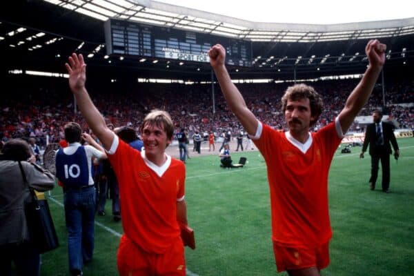 Liverpool's Kenny Dalglish and Graeme Souness, 1979, Wembley (PA Images / Alamy Stock Photo)