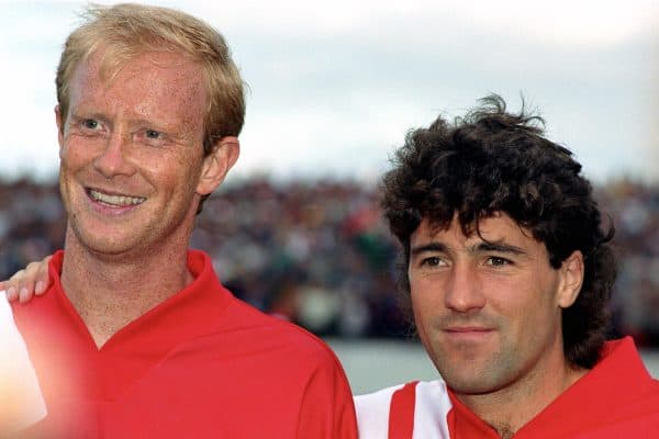 Dean Saunders and Mark Wright (1991) Image: Neal Simpson (PA Images / Alamy Stock Photo)