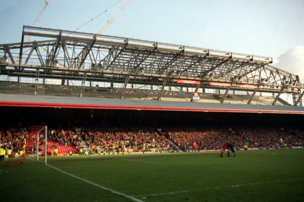 G98EFW KEMLYN ROAD STAND, LIVERPOOL. ground stadium