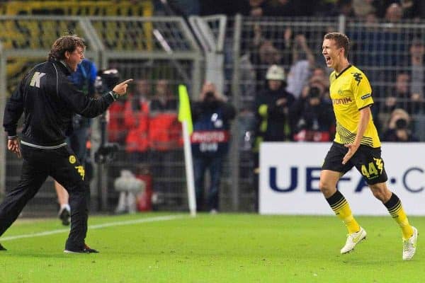 13.09.2011, Signal Iduna Park, Dortmund, GER, UEFA CL, Gruppe F, Borussia Dortmund (GER) vs Arsenal London (ENG), im Bild.Torjubel / Jubel Ivan Perisic (Dortmund #14)..// during the UEFA CL, group F, Borussia Dortmund (GER) vs Arsenal London on 2011/09/13, at Signal Iduna Park, Dortmund, Germany. EXPA Pictures © 2011, PhotoCredit: EXPA/ nph/ Mueller ****** out of GER / CRO / BEL ******